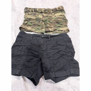 No Boundaries Women's Camo & Black Cargo Shorts Bundle Size S (4-6) Casual